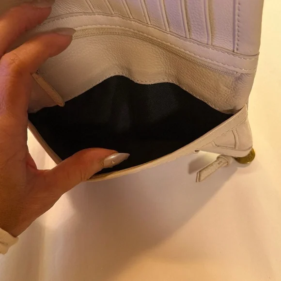 The Sak Beige Leather Wristlet with Gold Accents - Picture 5 of 10